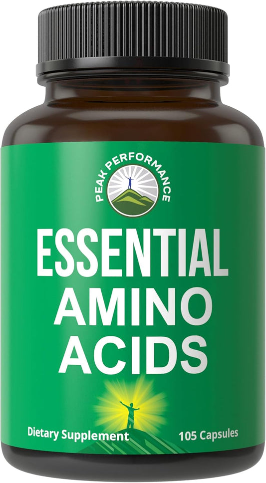 High Performance EAA Supplement with Enhanced Leucine for Muscle Growth and Recovery - Essential Amino Acids Capsules for Men and Women