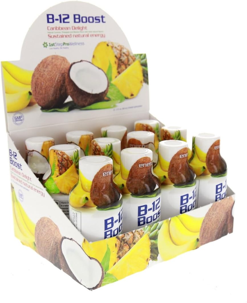 High Performance Fitness B-12 Boost - 12 Pack of 2oz Bottles for Energy Boost and Endurance