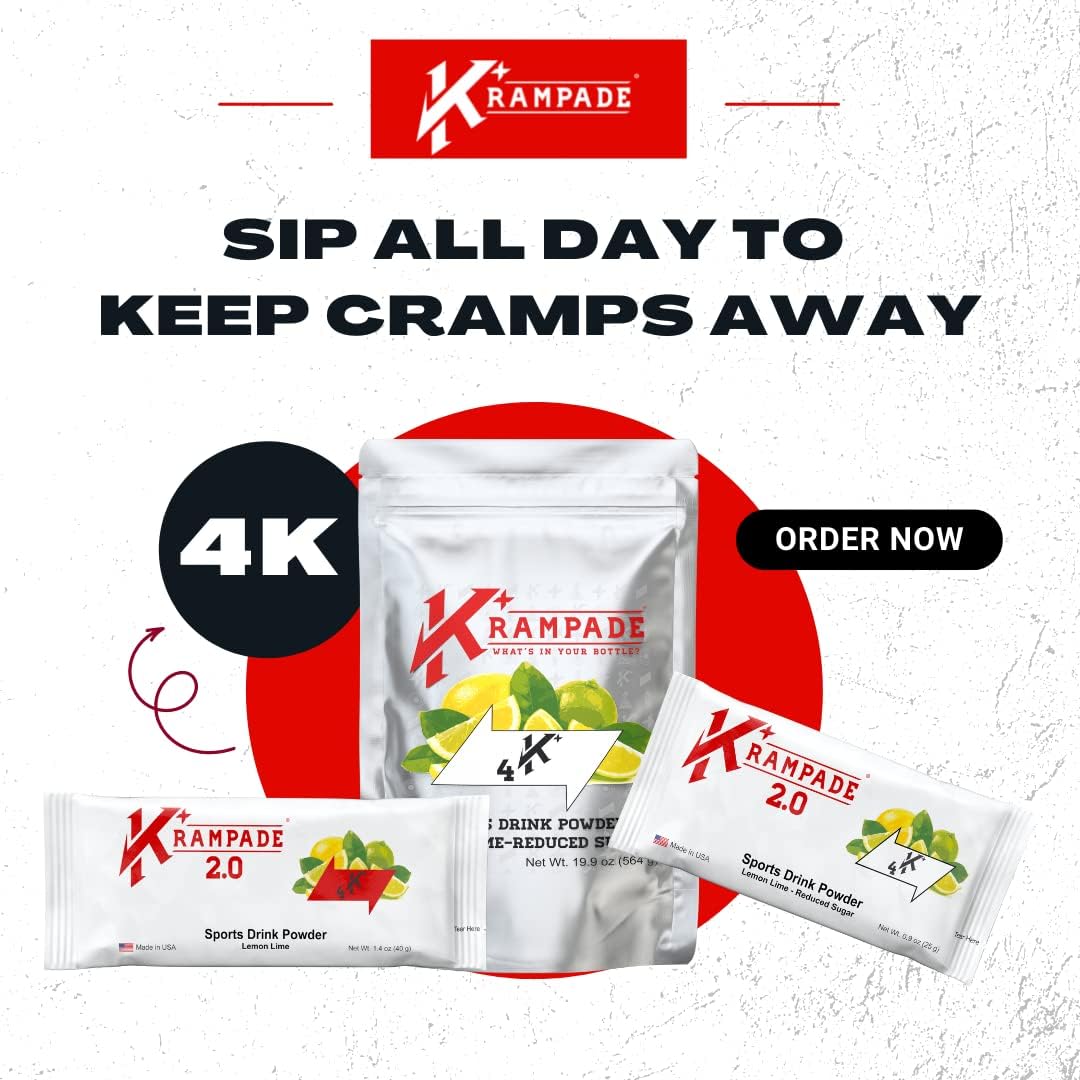 High Potassium Electrolyte Powder for Instant Cramp Relief and Hydration - 4000 mg K+ | More Effective Than Coconut Water
