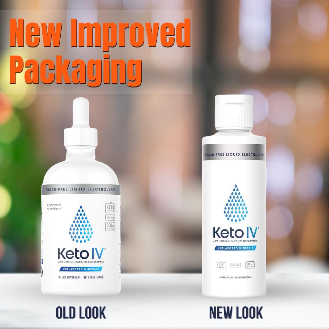 High Potassium Keto IV Electrolyte Drops with Magnesium, Sodium, and Zinc | Raw Mineral Flavor | Leak-Proof Dropper Bottle | 30 Servings