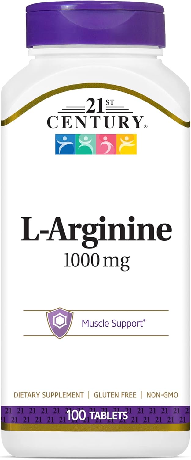 High Potency 21st Century L-Arginine 1000mg Tablets - 100 Count