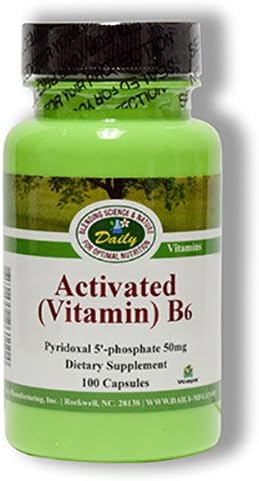 High Potency Activated Vitamin B6 Supplement - 100 Vegetarian Capsules for Daily Manufacturing