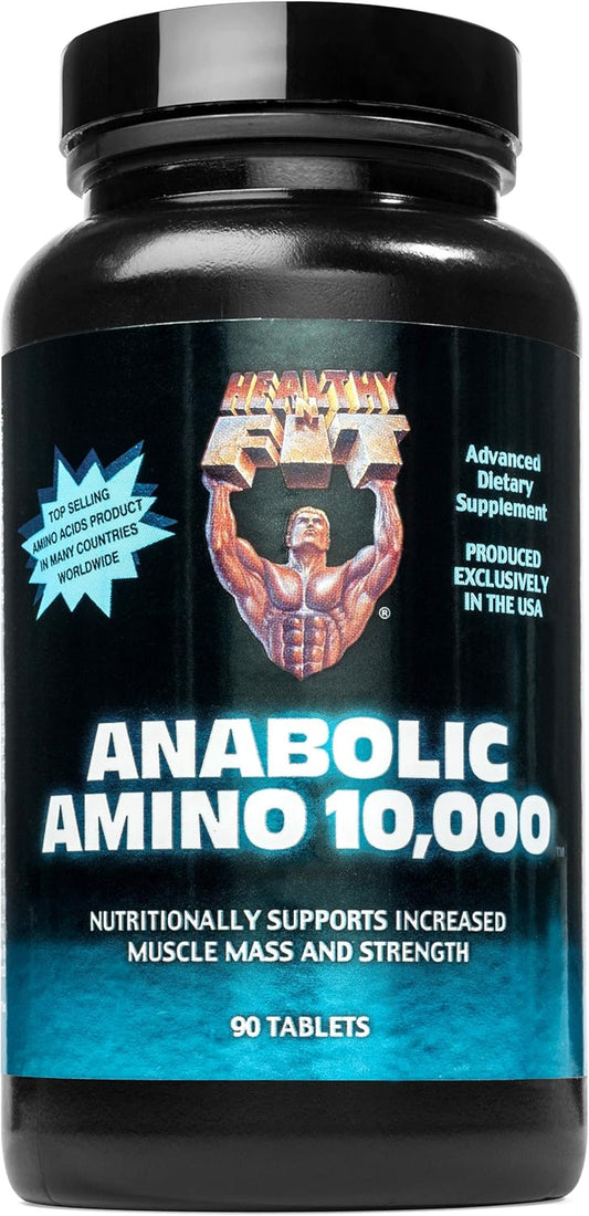High Potency ANABOLIC Amino 10,000 Tablets - Essential & Branched-Chain Amino Acids, 90 Tablets