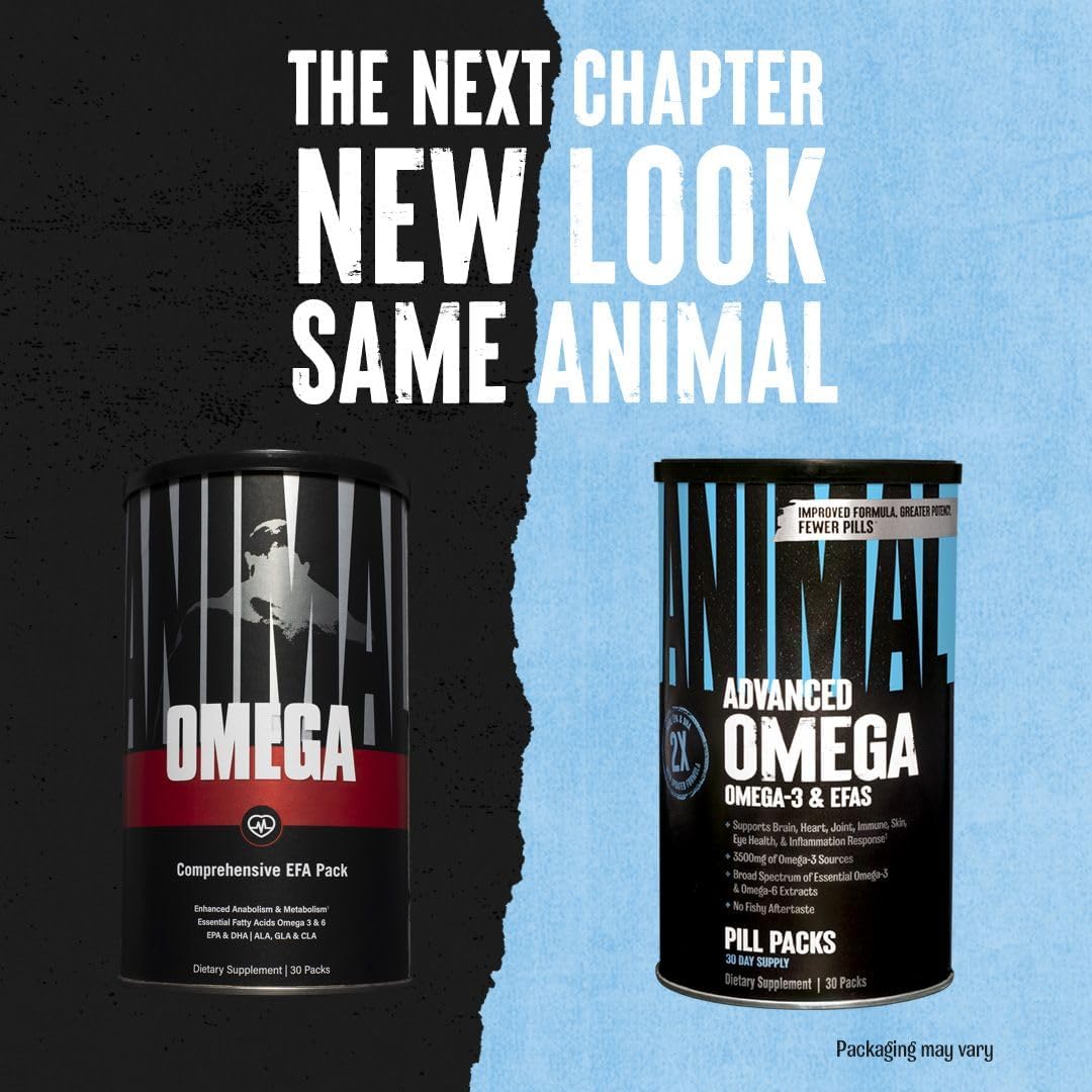 High Potency Animal Omega Essential Fatty Acids Supplement - 3500mg Omega 3 & 6 with EPA, DHA, ALA, CLA, GLA - Heart, Brain, Joint, Skin, Eye Health - 30 Day Pack