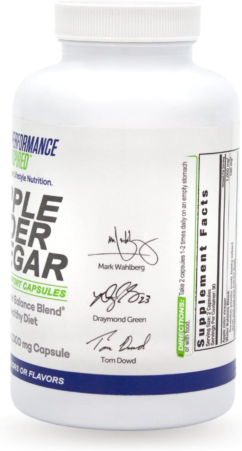 High Potency Apple Cider Vinegar Capsules for Weight Loss and Immune Health - 1000mg, 180 Count