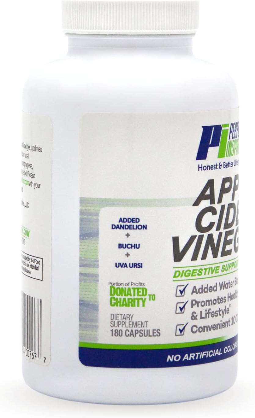 High Potency Apple Cider Vinegar Capsules for Weight Loss and Immune Health - 1000mg, 180 Count