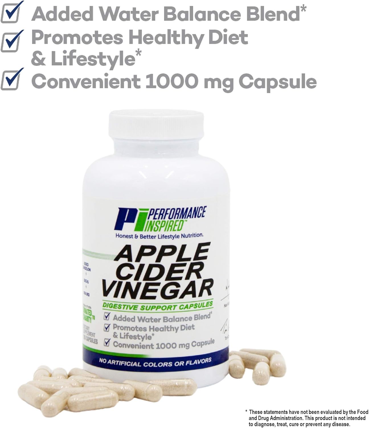 High Potency Apple Cider Vinegar Capsules for Weight Loss and Immune Health - 1000mg, 180 Count