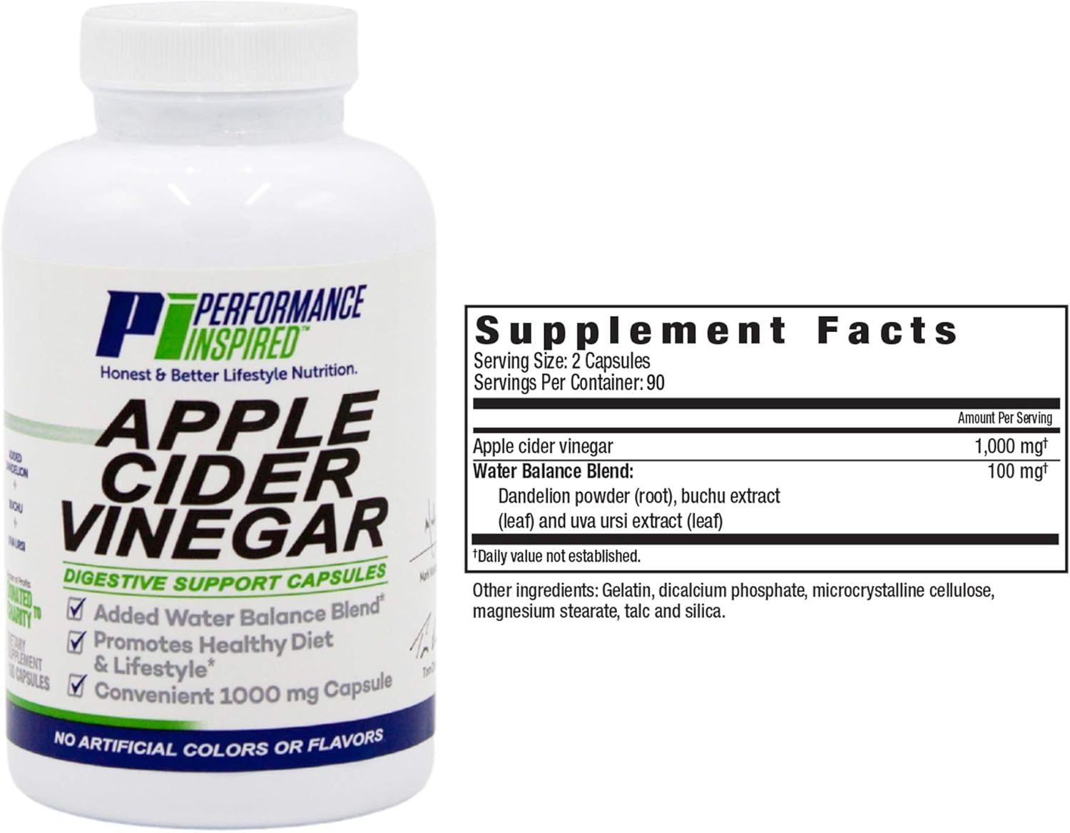 High Potency Apple Cider Vinegar Capsules for Weight Loss and Immune Health - 1000mg, 180 Count
