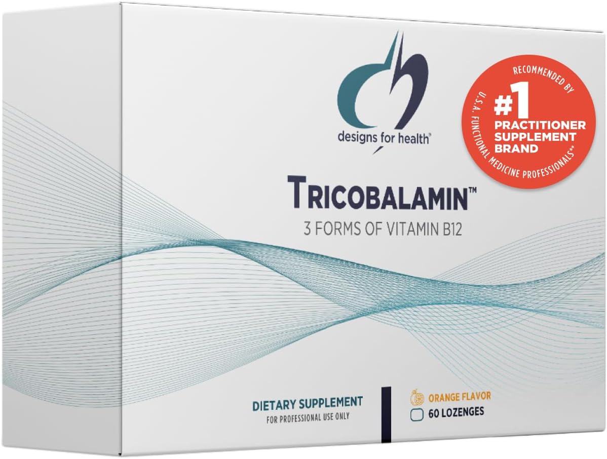 High Potency B12 Tricobalamin Lozenges - 3000mcg Triple B12 Sublingual Tablets with Methylcobalamin, Adenosylcobalamin, and Hydroxocobalamin - Natural Orange Flavor (60 Lozenges)