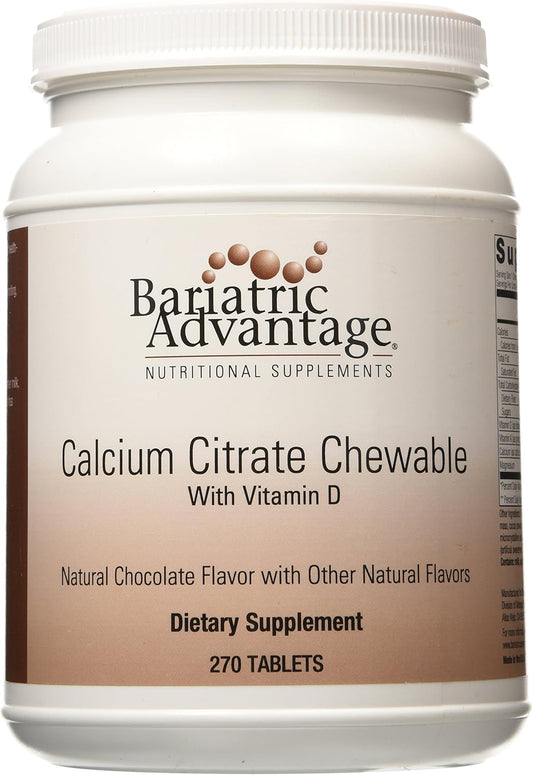 High-Potency Bariatric Advantage Calcium Citrate Chewable Tablets - 500 mg - 270 Count - Chocolate Flavor