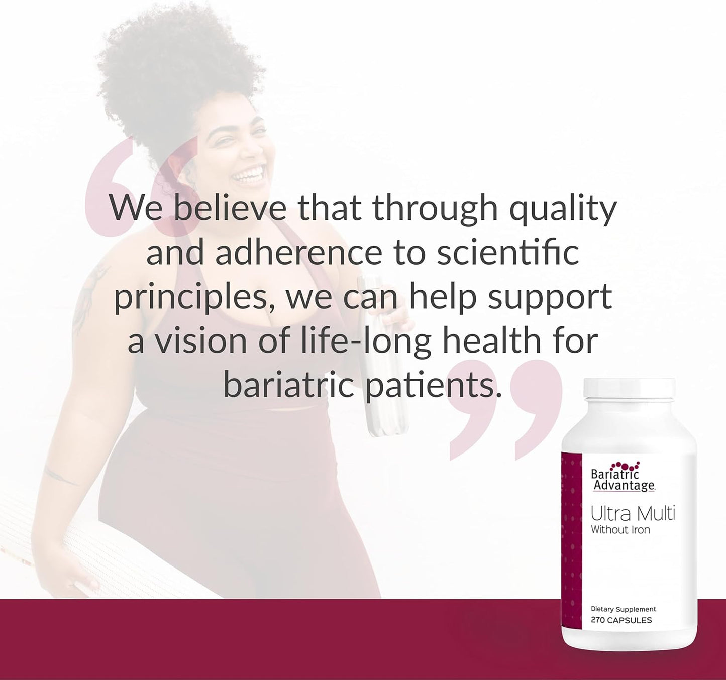 High Potency Bariatric Advantage Ultra Multi Multivitamin Capsules Without Iron - Specifically for Bariatric Surgery Patients - Includes Calcium, Vitamin C, and More - 270 Capsules