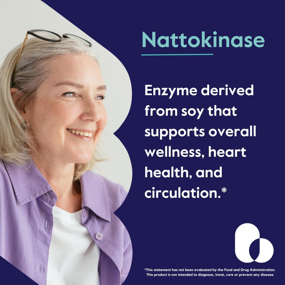 High Potency BESTVITE Nattokinase 100mg Supplement - 240 Vegetarian Capsules - Vegan, Non GMO, Gluten Free - Double Pack for Cardiovascular Support