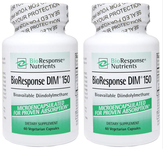 High Potency BioResponse DIM Supplement - 150 mg (120 Capsules) - Estrogen Metabolism & Hormone Balance Support