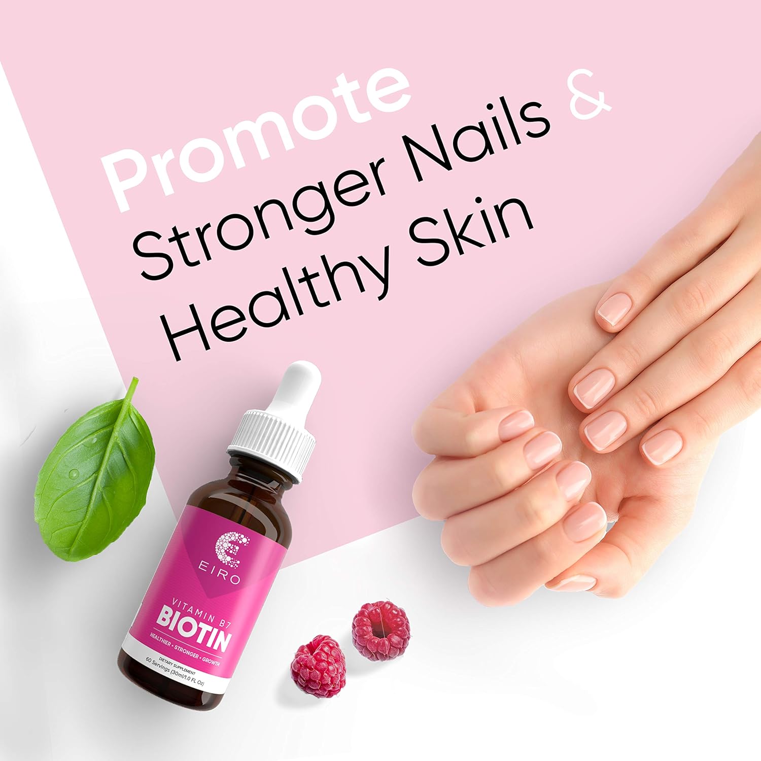 High Potency Biotin Drops | 6000mcg per Serving | Boost Hair and Nail Health | Fast Absorption Formula