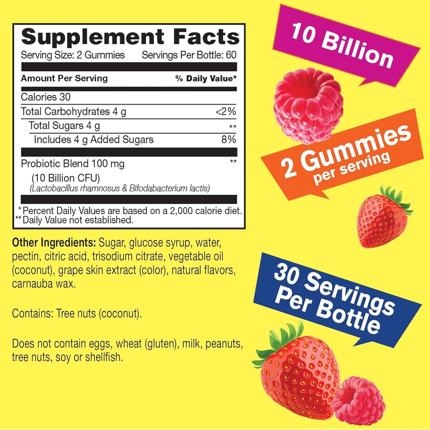 High Potency Biotin + Probiotics Women Gummies Bundle - 10B CFU, Vitamin Supplement, Gluten & GMO Free