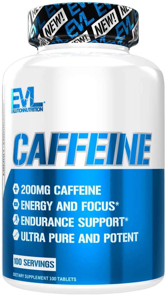 High-Potency Caffeine Tablets for Energy, Focus, and Endurance - 200mg per Serving - Supports Workouts and Productivity - 100 Tablets, 100 Servings