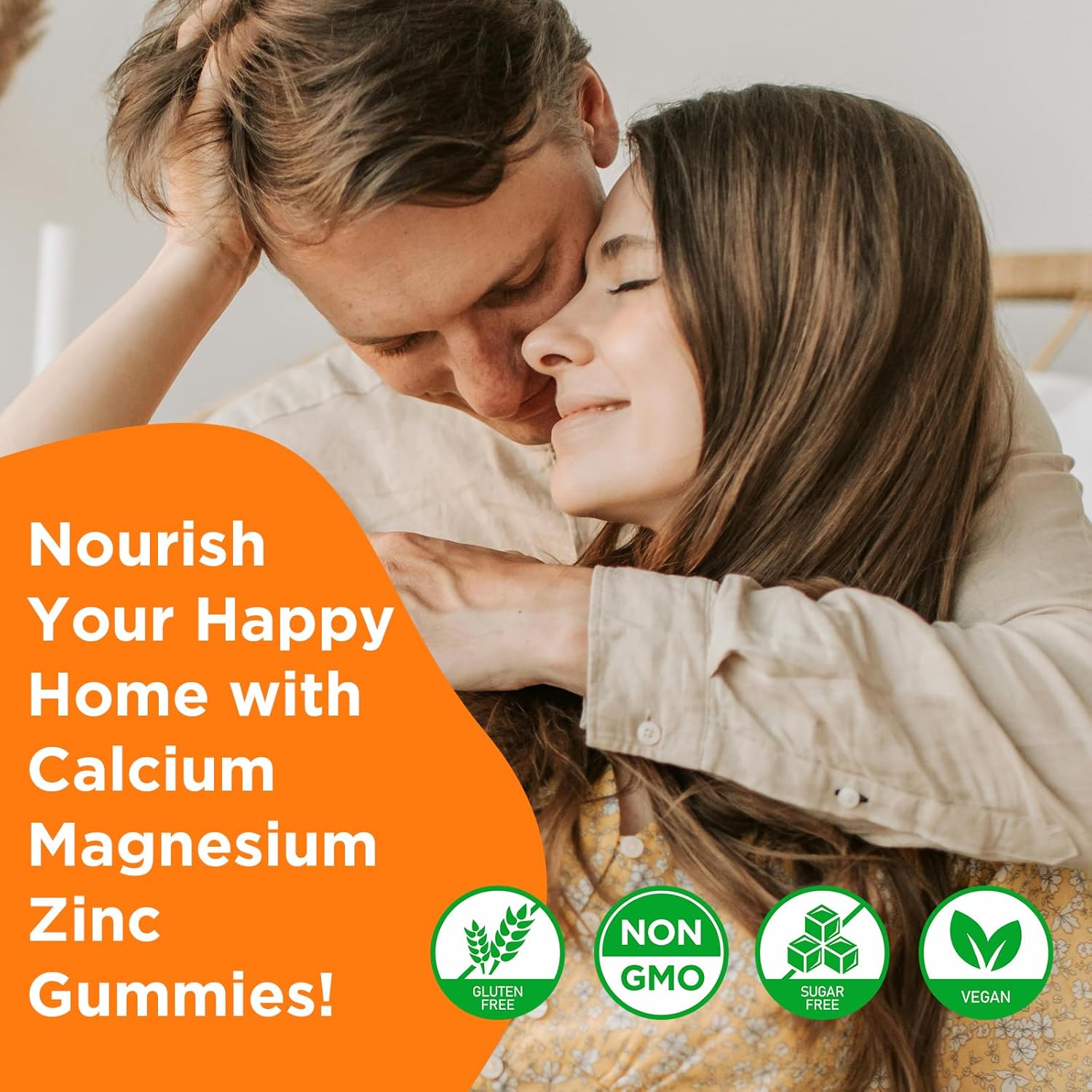 High Potency Calcium Magnesium Zinc Gummies with Vitamin D3 for Bone, Muscle, and Immune Health - 120 Count