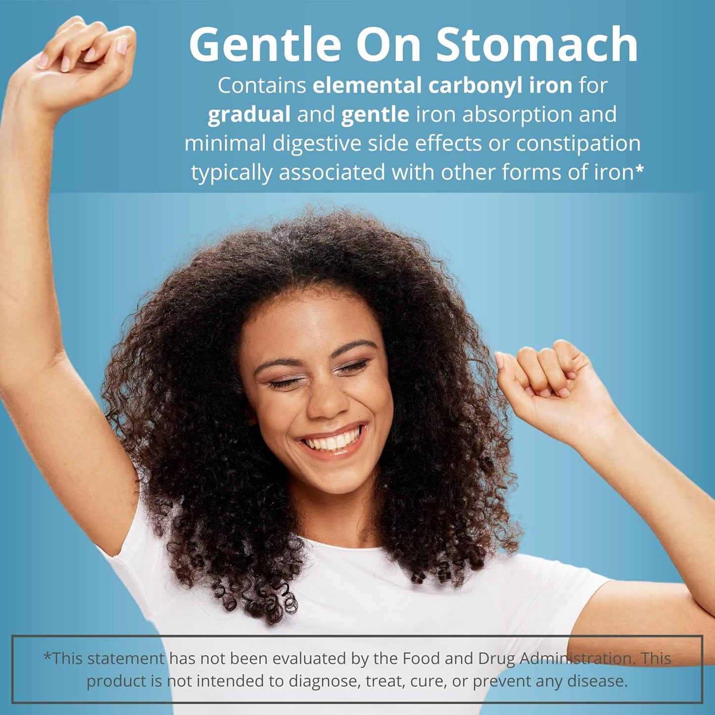 High Potency Carbonyl Iron Tablet with Vitamin C for Women and Men - 180 Day Supply - Ideal for WLS Patients Post-Gastric Bypass - Dye Free Formula