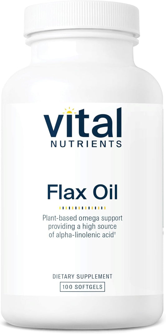 High Potency Cold Pressed Flax Seed Oil Softgels 3000mg | Rich in ALA for Heart Health | Gluten, Dairy, Soy Free | Non-GMO | 100 Count