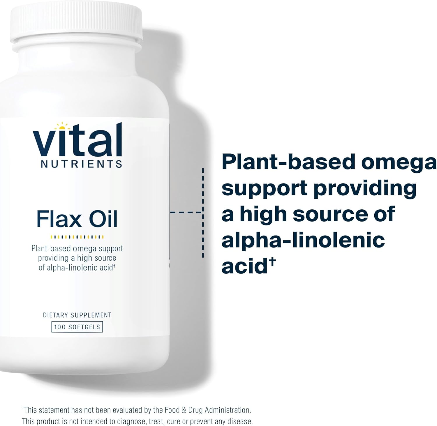 High Potency Cold Pressed Flax Seed Oil Softgels 3000mg | Rich in ALA for Heart Health | Gluten, Dairy, Soy Free | Non-GMO | 100 Count