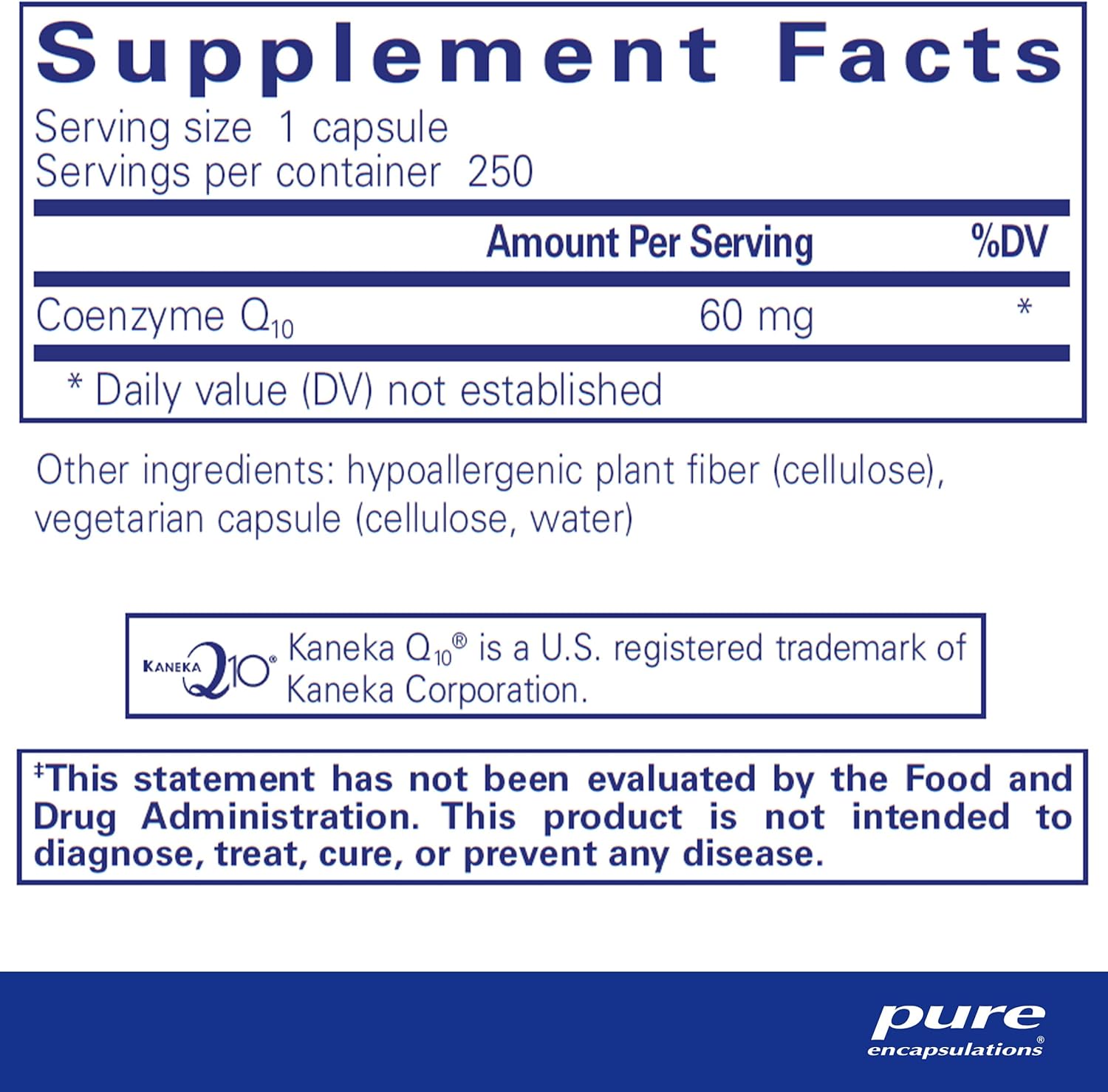 High Potency CoQ10 60 mg Capsules | Energy, Antioxidant, Brain Health | Cardiovascular Support | 250 Count
