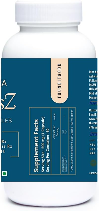 High Potency CPlusZ by FounditGood FiG Nutra: Curcumin with Black Pepper & Ginger - Joint & Metabolic Support - 60 Veg Caps
