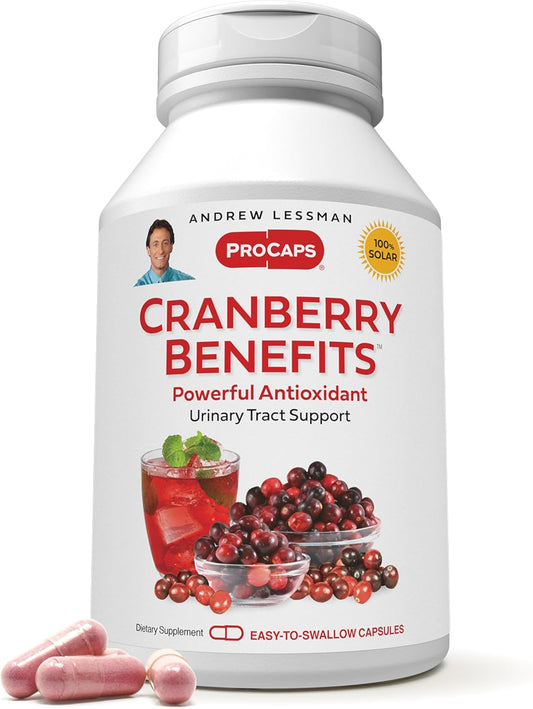 High Potency Cranberry Benefits Capsules for Bladder, Kidney, Urinary Tract Health - 60 Small Easy to Swallow Capsules