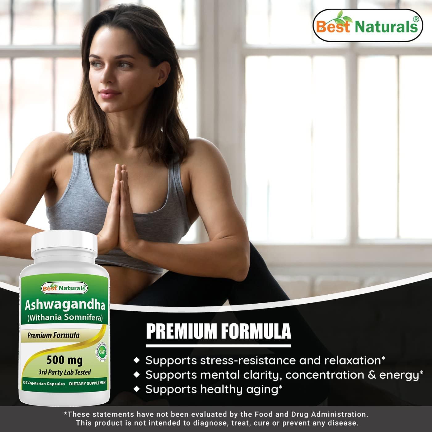 High Potency DIM Supplement with Ashwagandha Extract - 100 mg DIM & 500 mg Ashwagandha for Hormone Balance