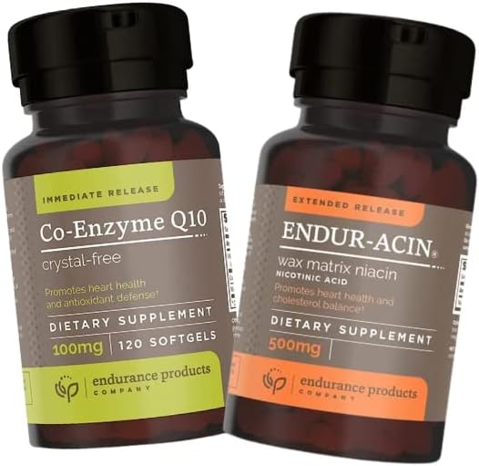 High Potency Endurance Products Co-Enzyme Q10 Softgels with Crystal-Free Formula and Endur-Acin Niacin Supplement