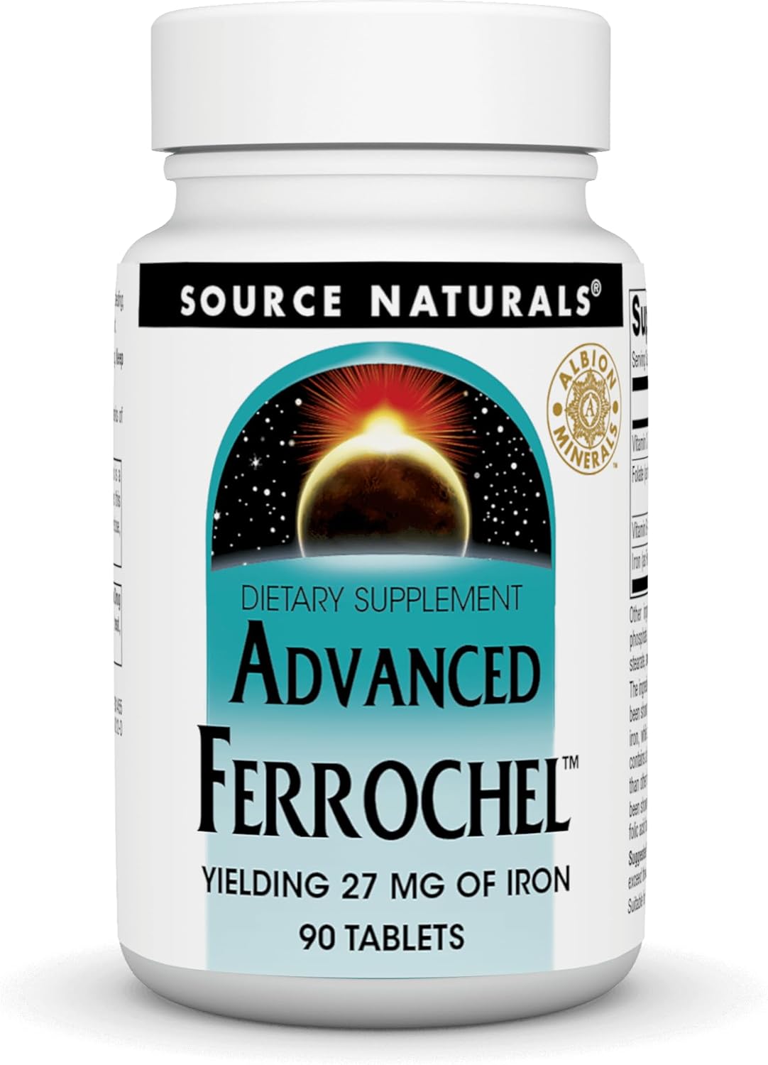 High-Potency Ferrochel Supplement 90 Tablets by Source Naturals