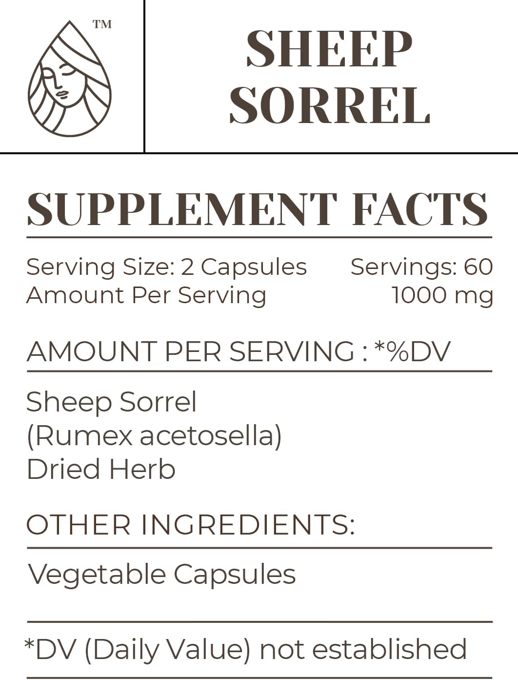 High-Potency Herbal Dietary Supplements with Sheep Sorrel - 120 Vegetable Capsules