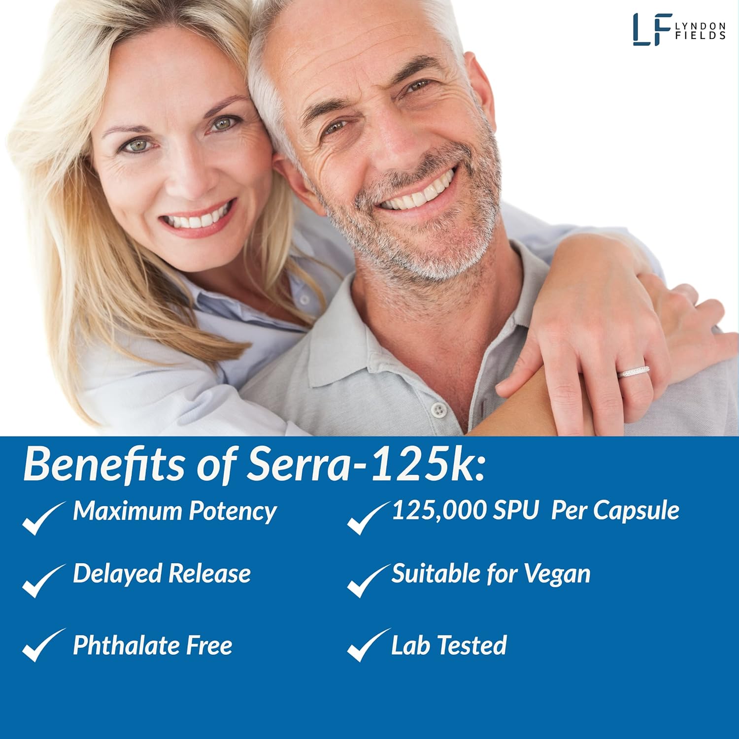 High Potency iEnzymes Serra-125k Serrapeptase Enzyme Capsules - 125,000 SPU, 90 Delayed Release Caps, 6X More Powerful, Extra Strength Non-GMO, Gluten Free, Vegan - Pack of 3