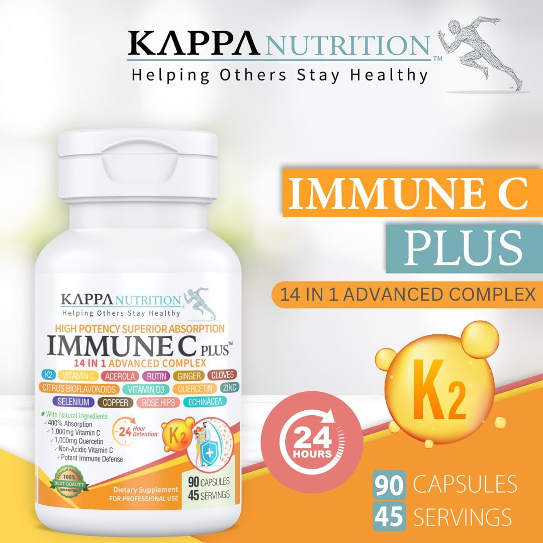 High Potency Immune Support Supplement with Quercetin, Vitamin C, Zinc, Vitamin D3, Selenium, Copper, Acerola, Ginger, Rutin, Bitter Orange, Rose Hips, Echinacea - 60 Count