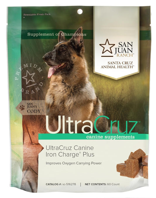 High-Potency Iron Supplement Chews for Dogs - 60 Tasty Treats by UltraCruz