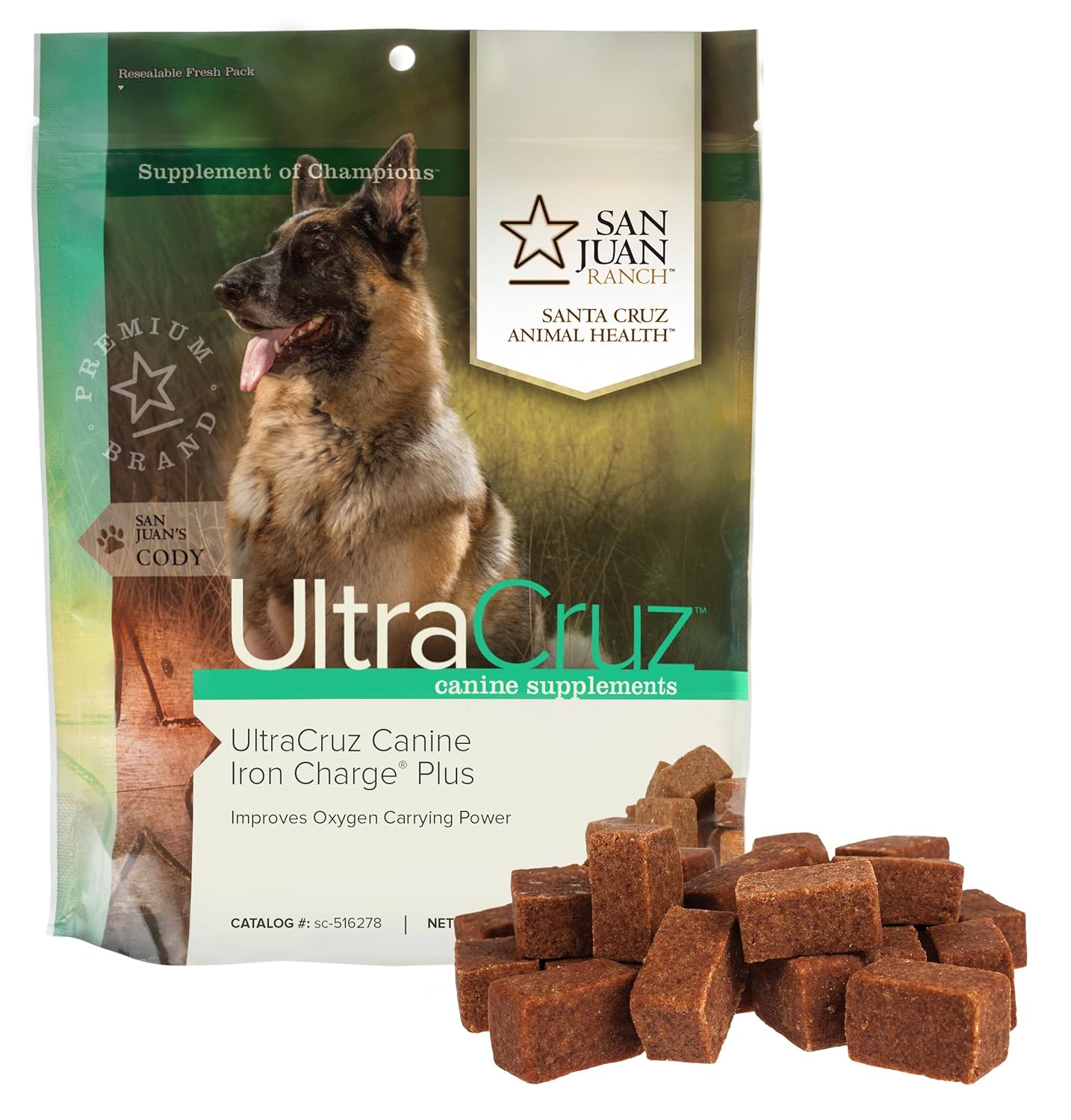 High-Potency Iron Supplement Chews for Dogs - 60 Tasty Treats by UltraCruz