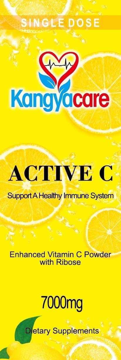 High Potency Kangyacare Active C Vitamin C Powder - 10 Packets - Single Dose - 7000mg - Immune Support & Antioxidant Protection - Enhanced Absorption - Neutral pH