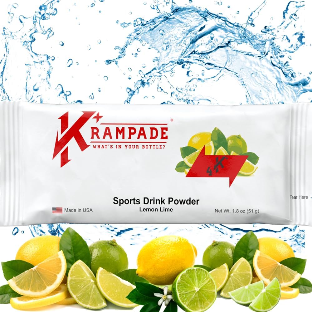High Potency Krampade Electrolyte Powder with 4000mg Potassium for Instant Cramp Relief and Hydration Boost