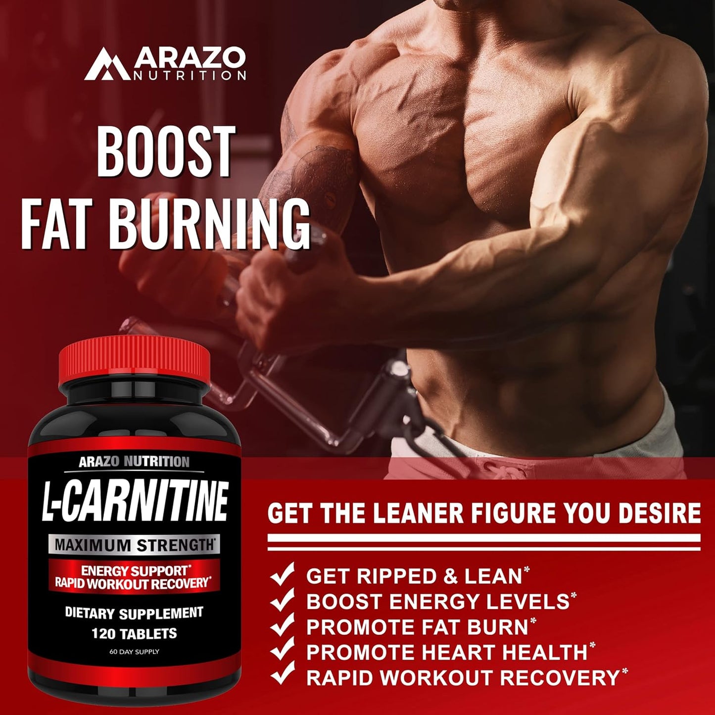 High-Potency L-Carnitine with Calcium for Enhanced Metabolism and Muscle Building - Arazo Nutrition