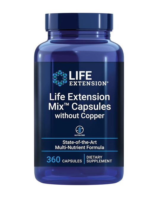 High Potency Life Extension Mix Capsules - Advanced Vitamin & Mineral Formula for Whole-Body Health, Healthy Aging - 360 Capsules, Gluten-Free