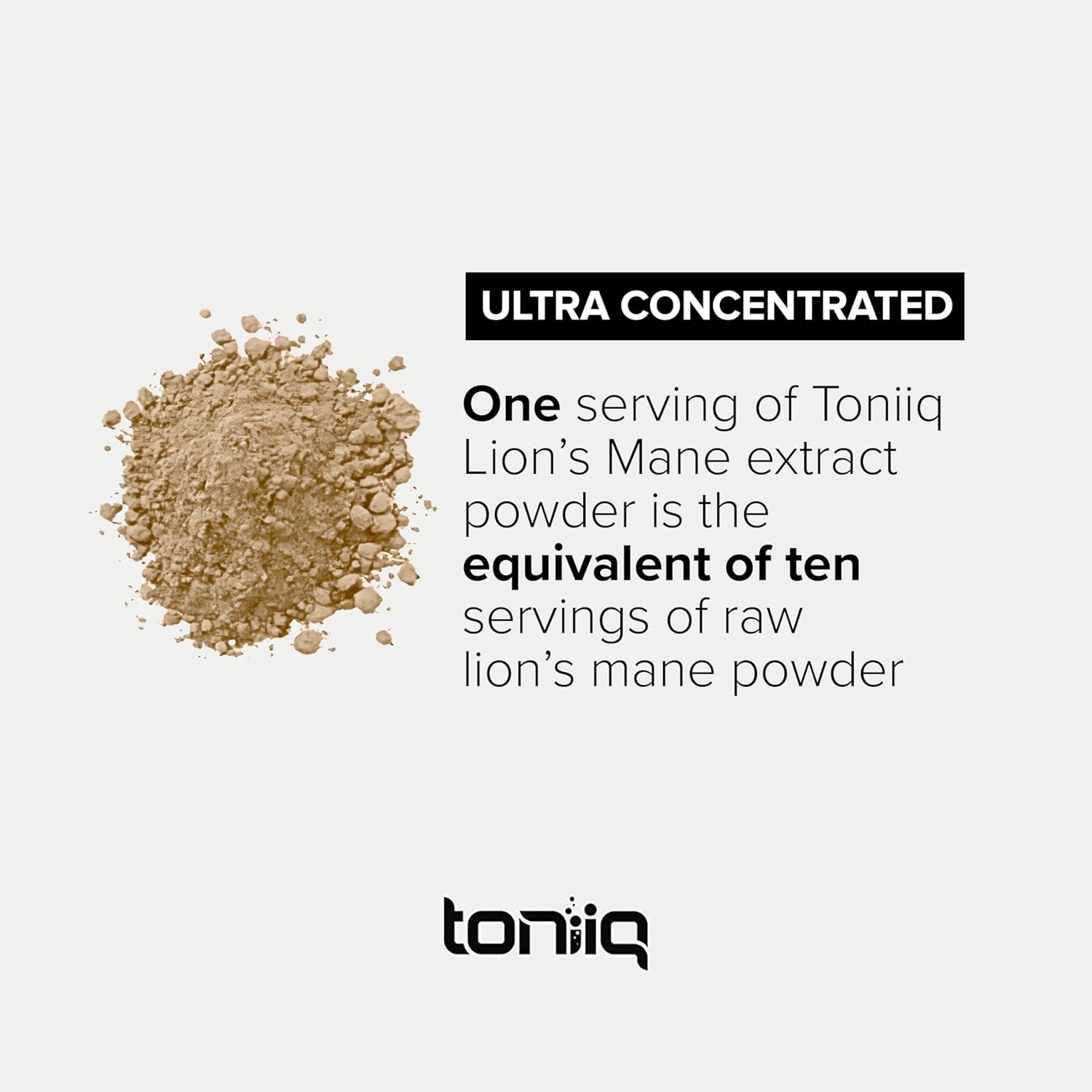 High Potency Lion's Mane Mushroom Powder Extract - 10:1 Concentration with 30% Polysaccharides - 90g - Lab Tested