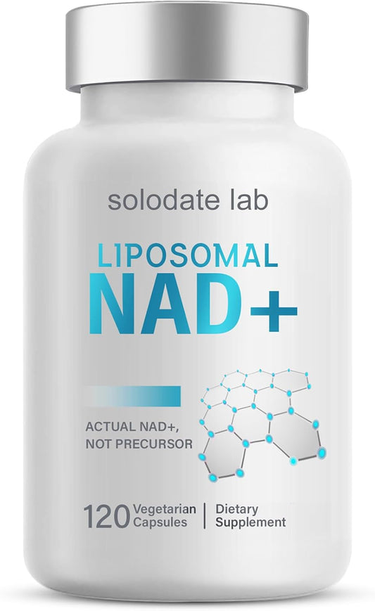 High-Potency Liposomal NAD+ Supplement for Anti-Aging, Energy & Focus - 120 Capsules