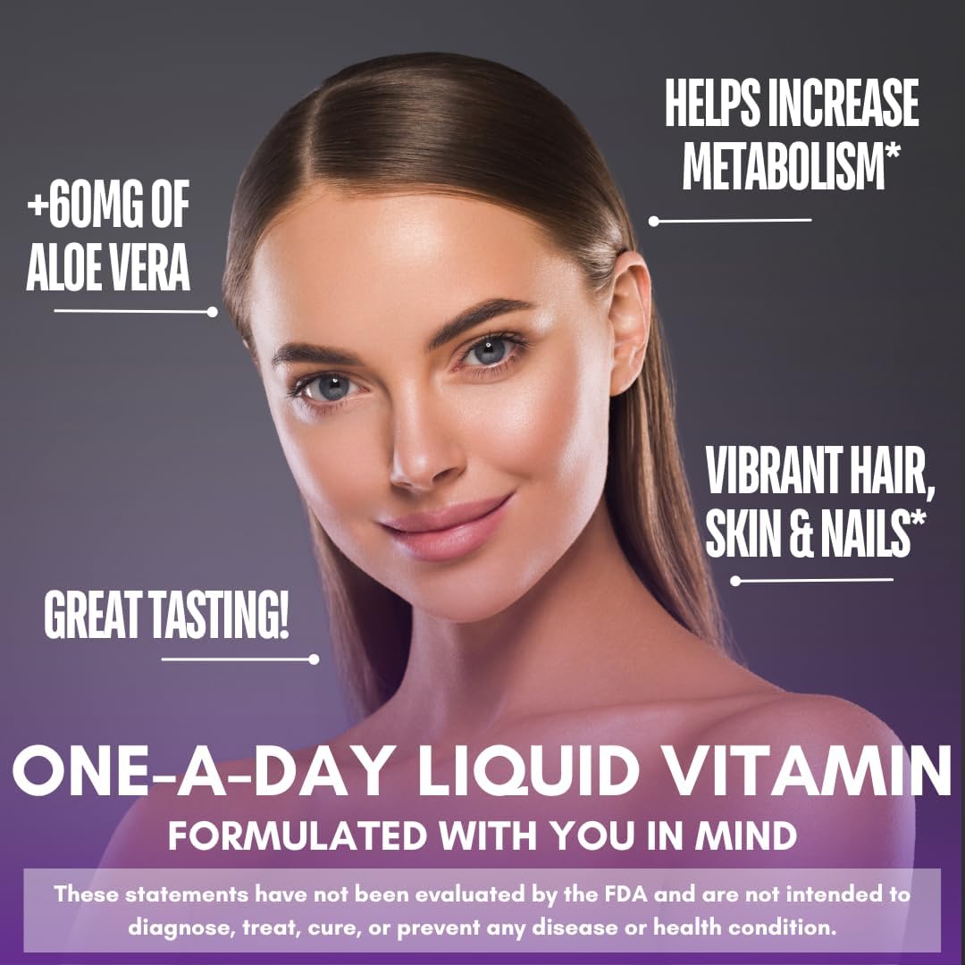 High Potency Liquid Biotin Drops for Fast Hair Growth & Healthy Skin - 12,500 MCG, Vegan, Max Absorption - 4oz, 30 Servings
