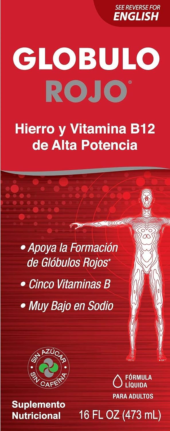 High Potency Liquid Iron Supplement with B Vitamins for Vegans - 16 FL OZ