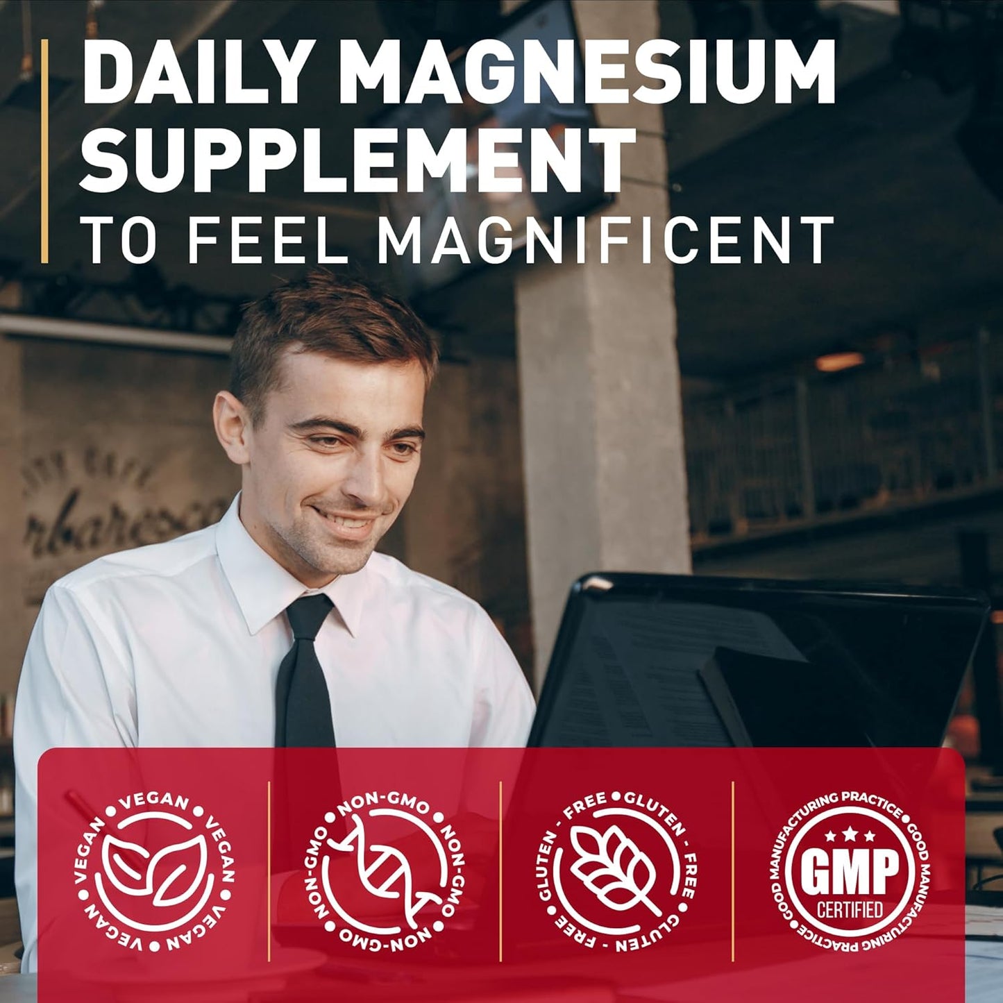 High Potency Magnesium Glycinate Gummies for Bones, Memory, and Mood Support - 60 Chewables, 2 Month Supply - Nutriyum Magnesium Gummies