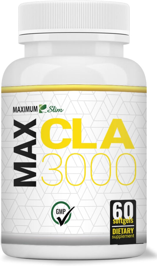 High Potency Maximum Slim MAX CLA 3000 for Natural Weight Loss and Lean Muscle Mass - 90 Count