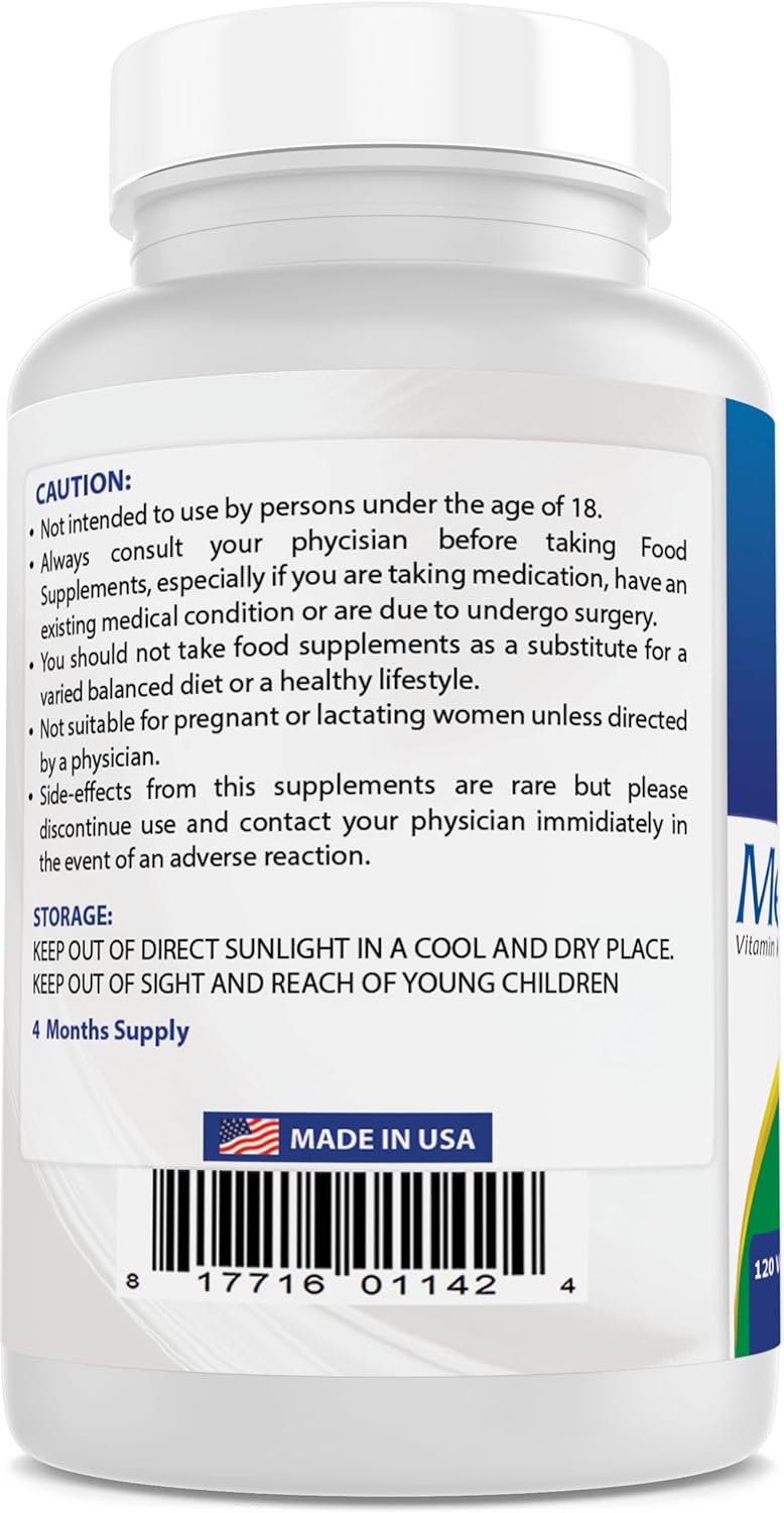 High Potency MK-7 Vitamin K2 100 mcg 120 Vcaps - Premium Quality Supplement