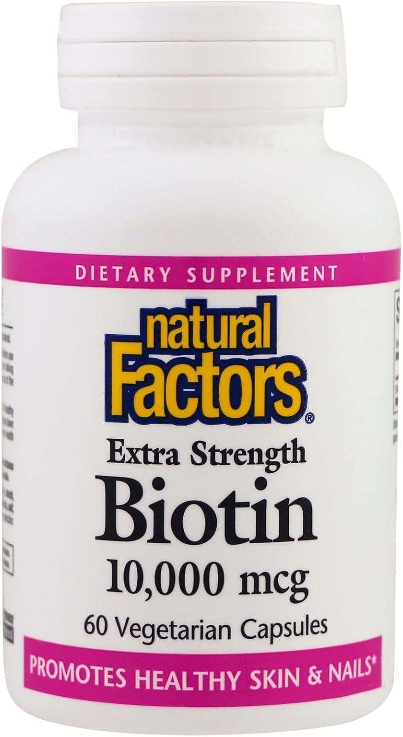 High Potency Natural Factors Biotin Supplement - 10000Mcg, 60 Tablets