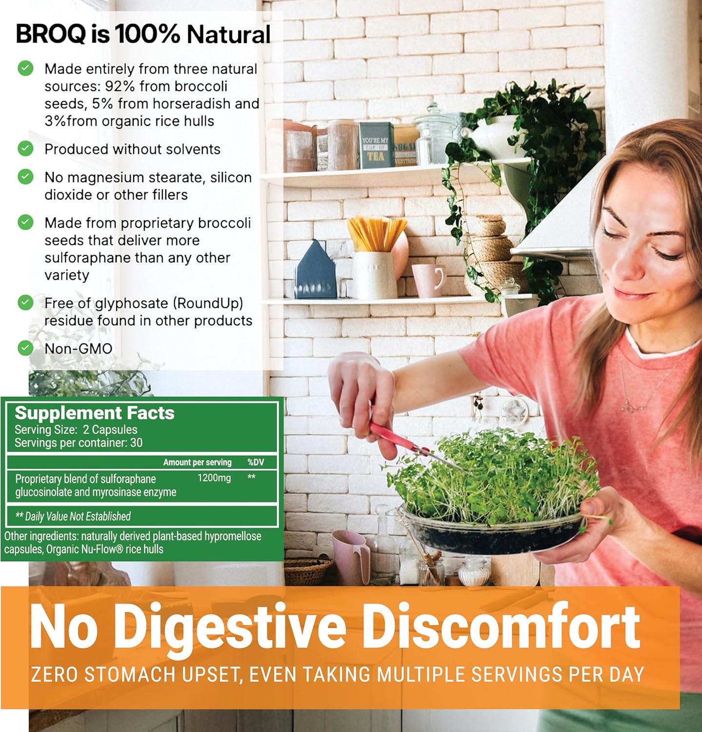 High Potency Natural Stabilized Sulforaphane Supplement - Over 2X Stronger Than Competitors - Backed by Independent Lab Tests