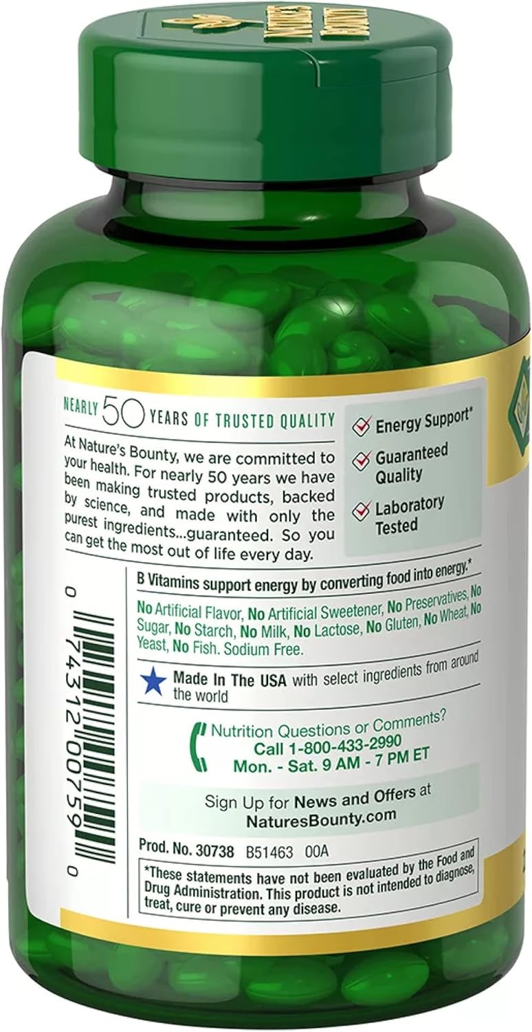 High Potency Nature's Bounty Biotin 10,000 mcg in 250 Rapid Release Softgels - Hair, Skin & Nails Support
