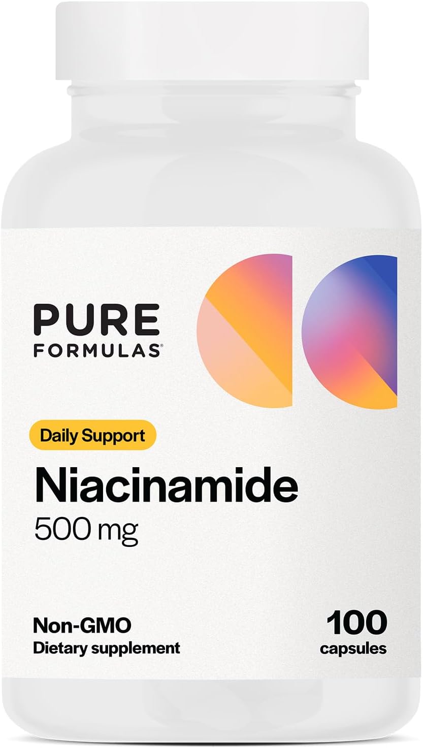 High Potency Niacinamide 500mg - 100 Capsules for Skin & Joint Health, Energy & Cellular Function - Flush-Free Vitamin B3 Supplement